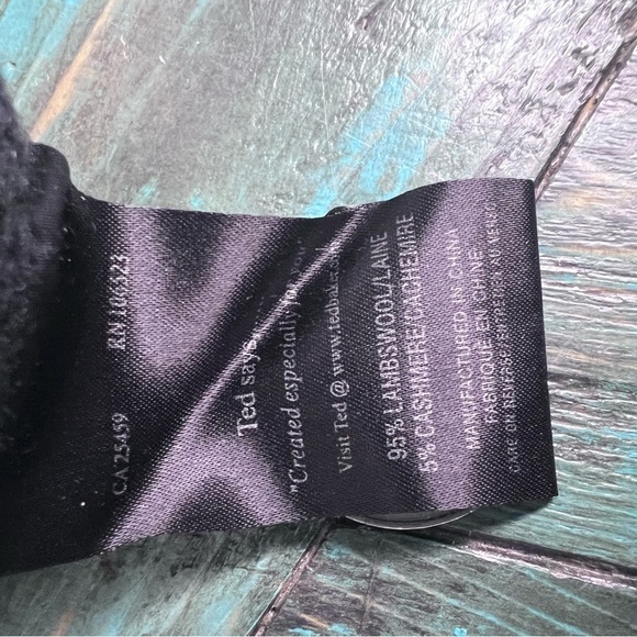 Ted Baker London Black Lambswool Cashmere Pullover Sweater Size 5 = XL - Picture 11 of 13